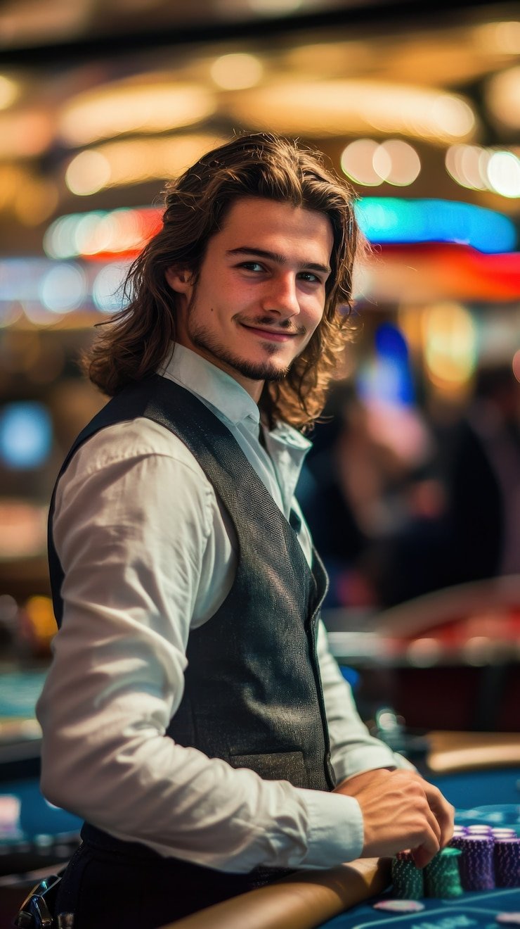 Live blackjack table with professional dealer and real-time betting interface on cacing togel
